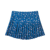 Tween Girls Pleated Athletic Skort | Navy Floral