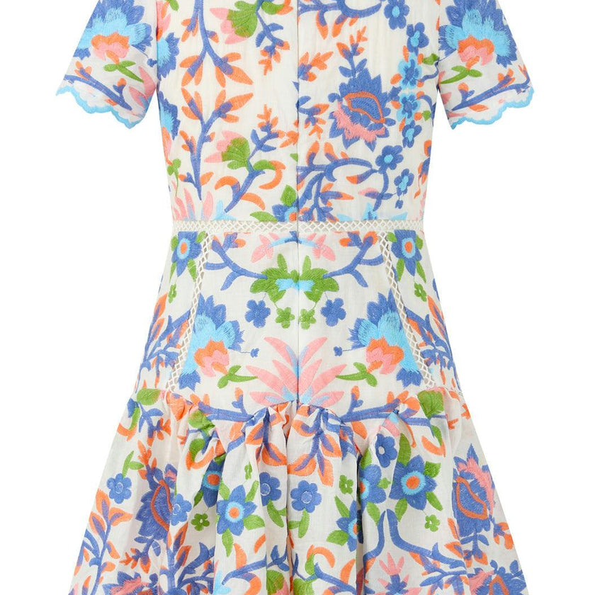 Sarah Embroidered Mini Dress