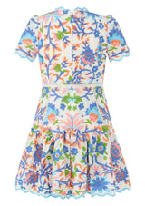 Sarah Embroidered Mini Dress