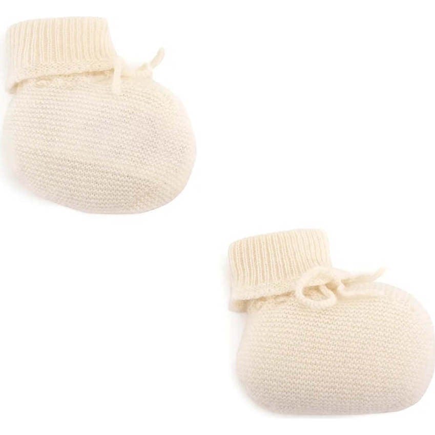 BONPOINT Cashmere Booties - Blanc Lait