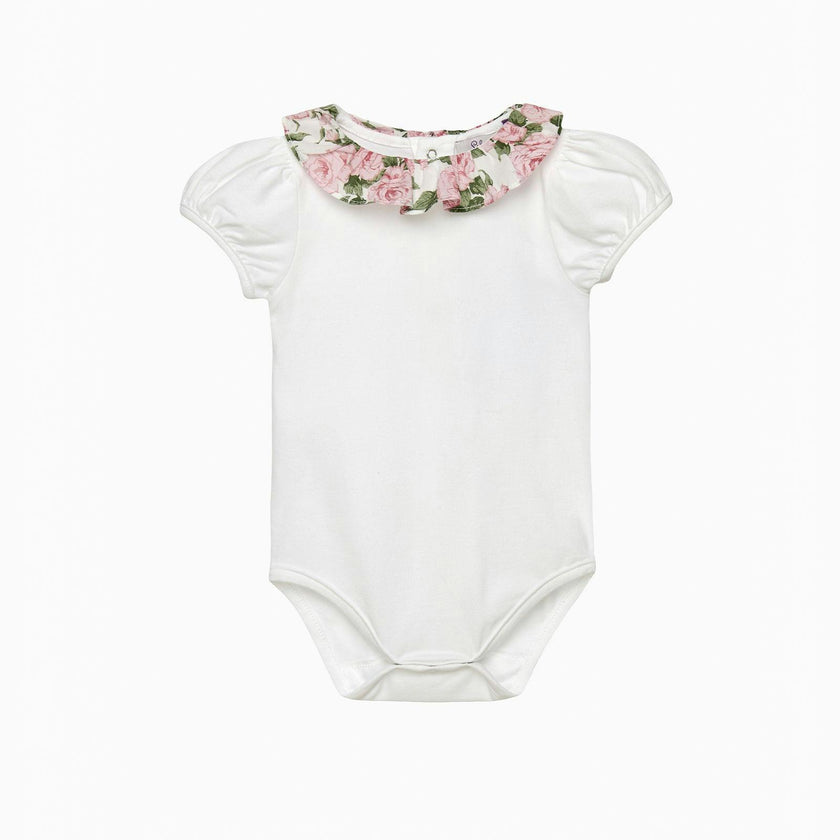 Baby Short-Sleeved Willow Bodysuit in Carline Rose