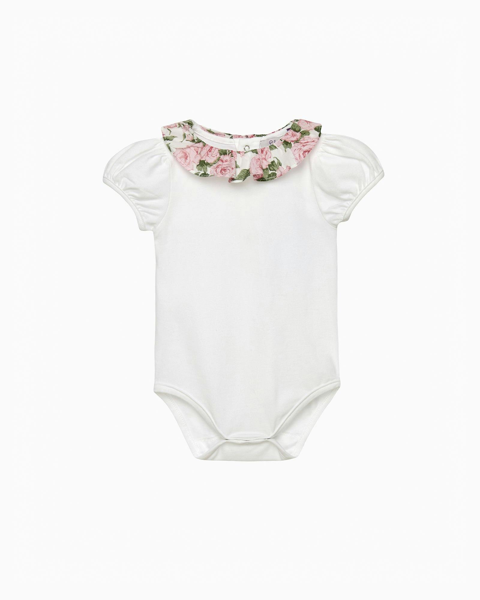 Baby Short-Sleeved Willow Bodysuit in Carline Rose