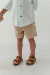 Boys Dressy Shorts in Khaki