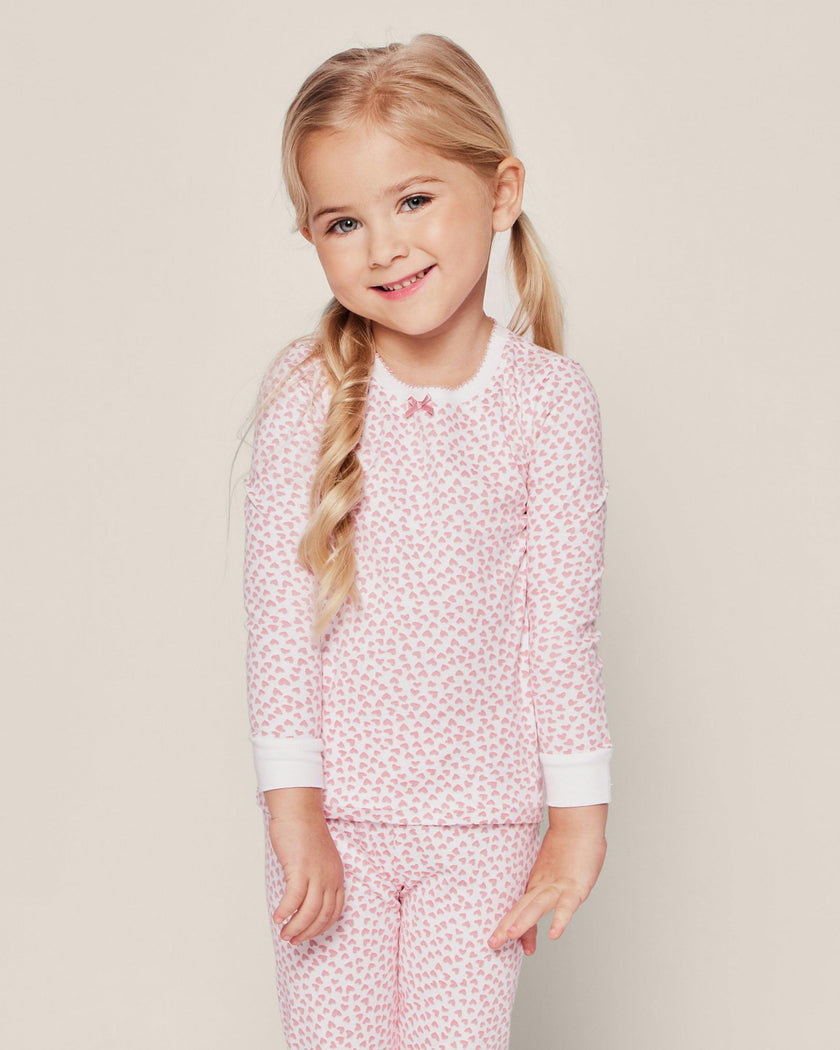 Kid's Pima Snug Fit Pajama Set in Sweethearts