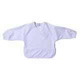 Magnetic Long Sleeve Bib - Violet Check