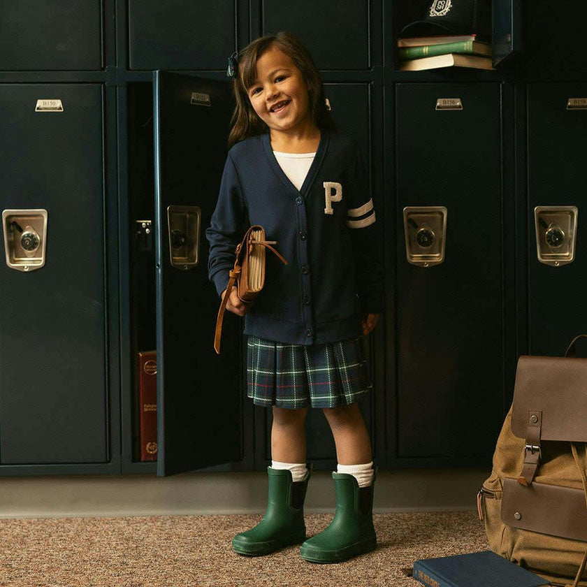 Varsity Navy French Terry Varsity Cardigan