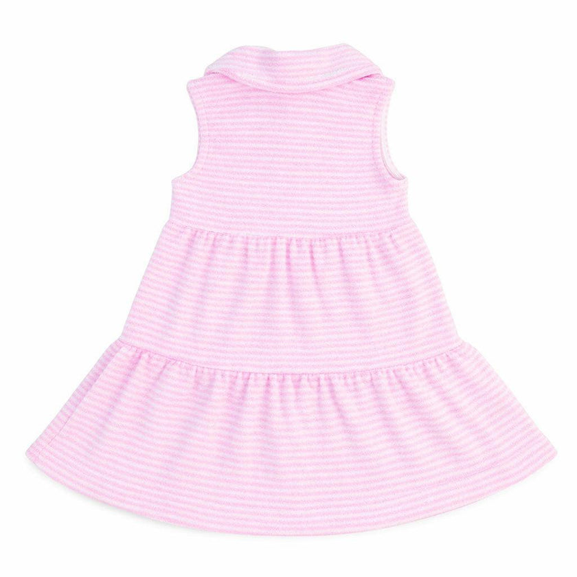 Stripe Terry Dress with Flowers