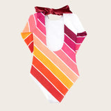Sunset Beach Rainbow One Piece Long Sleeve