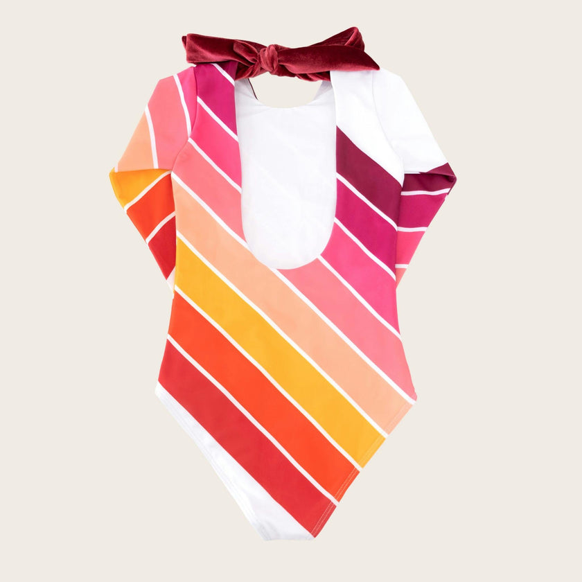 Sunset Beach Rainbow One Piece Long Sleeve