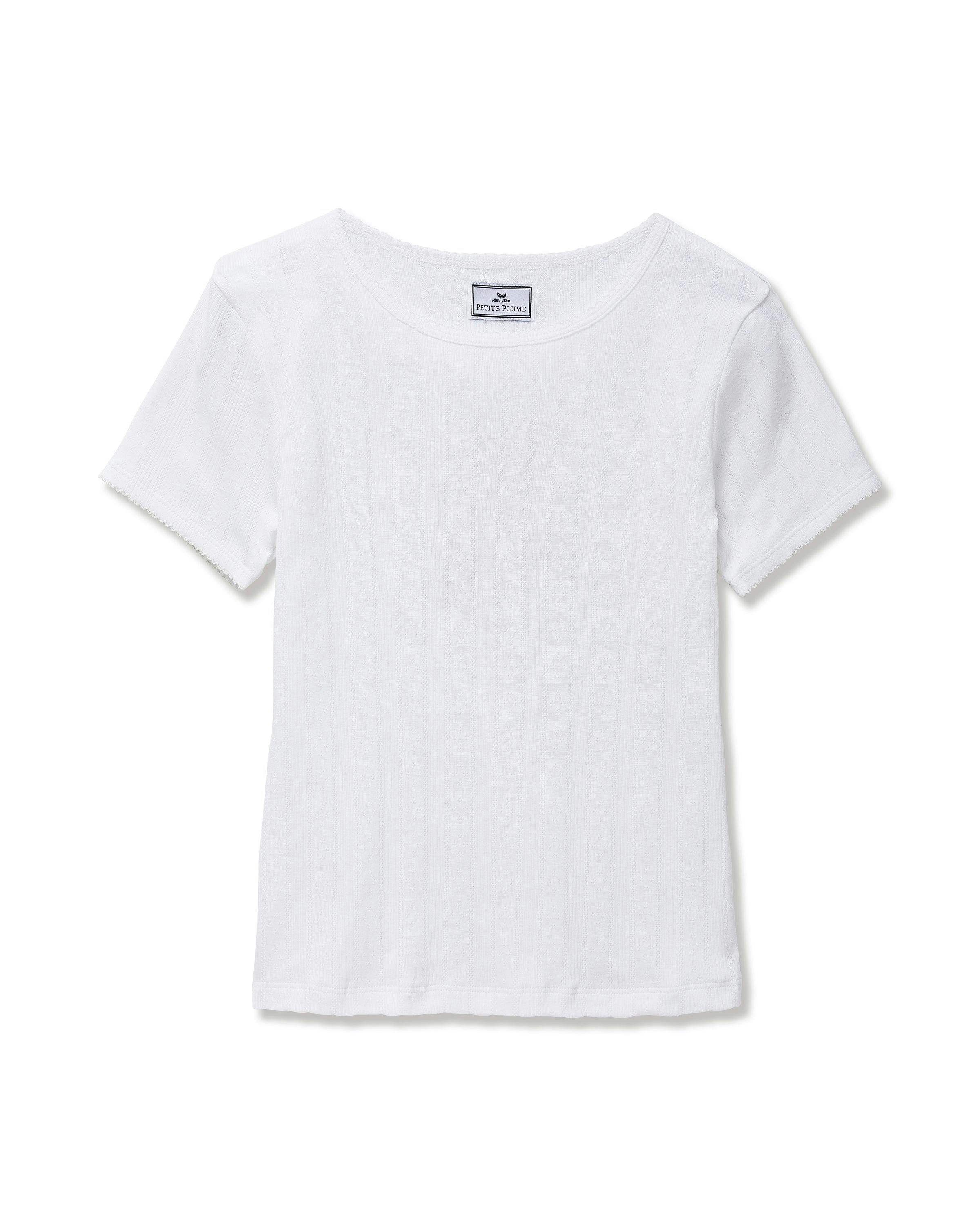 Women's Pointelle T-Shirt in White