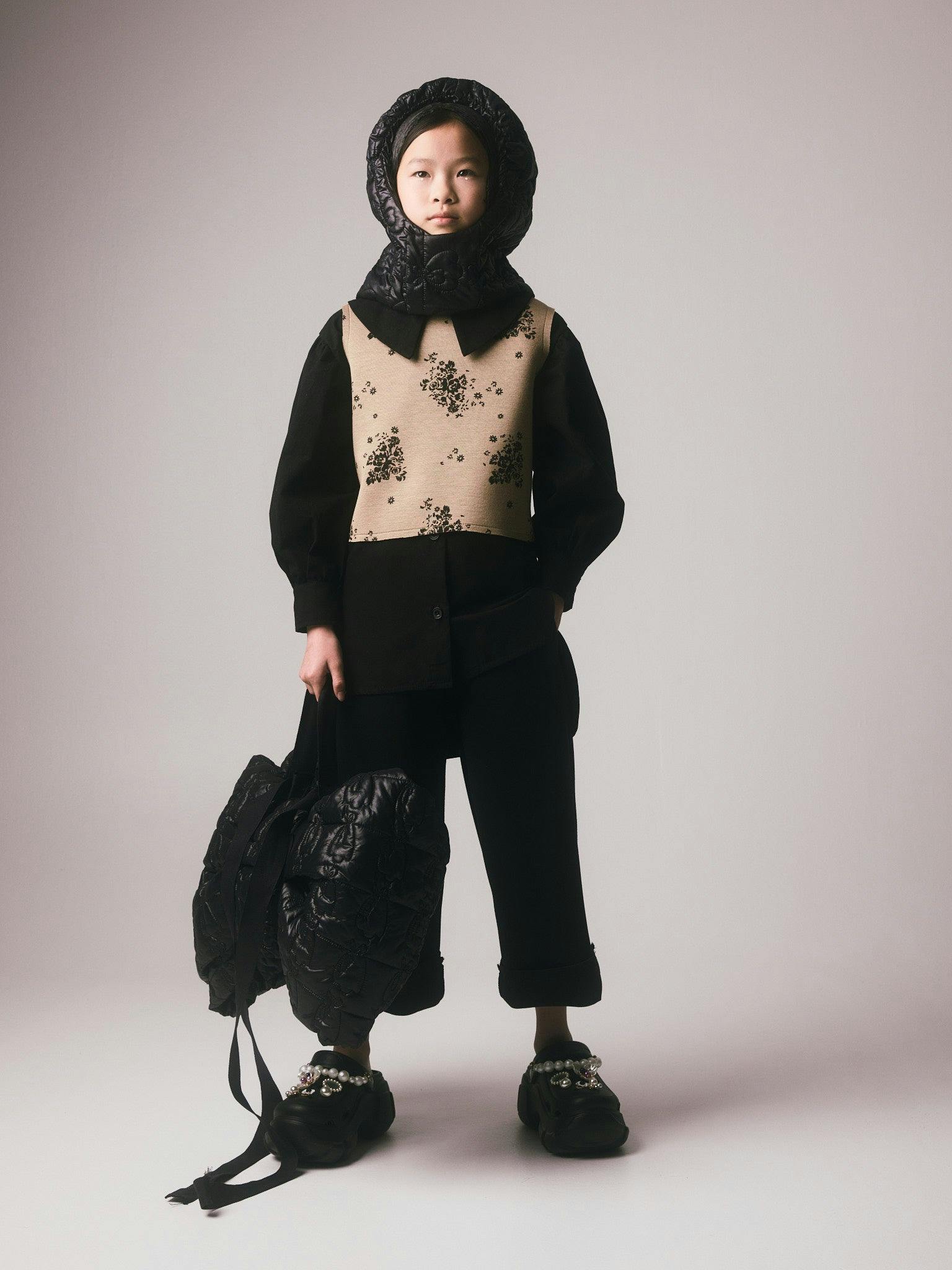 Rosa Top Camel & Black