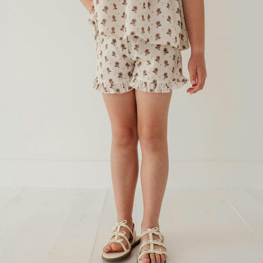 Ruffle Gauze Shorts