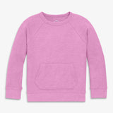 Kids heathered waffle pocket tee
