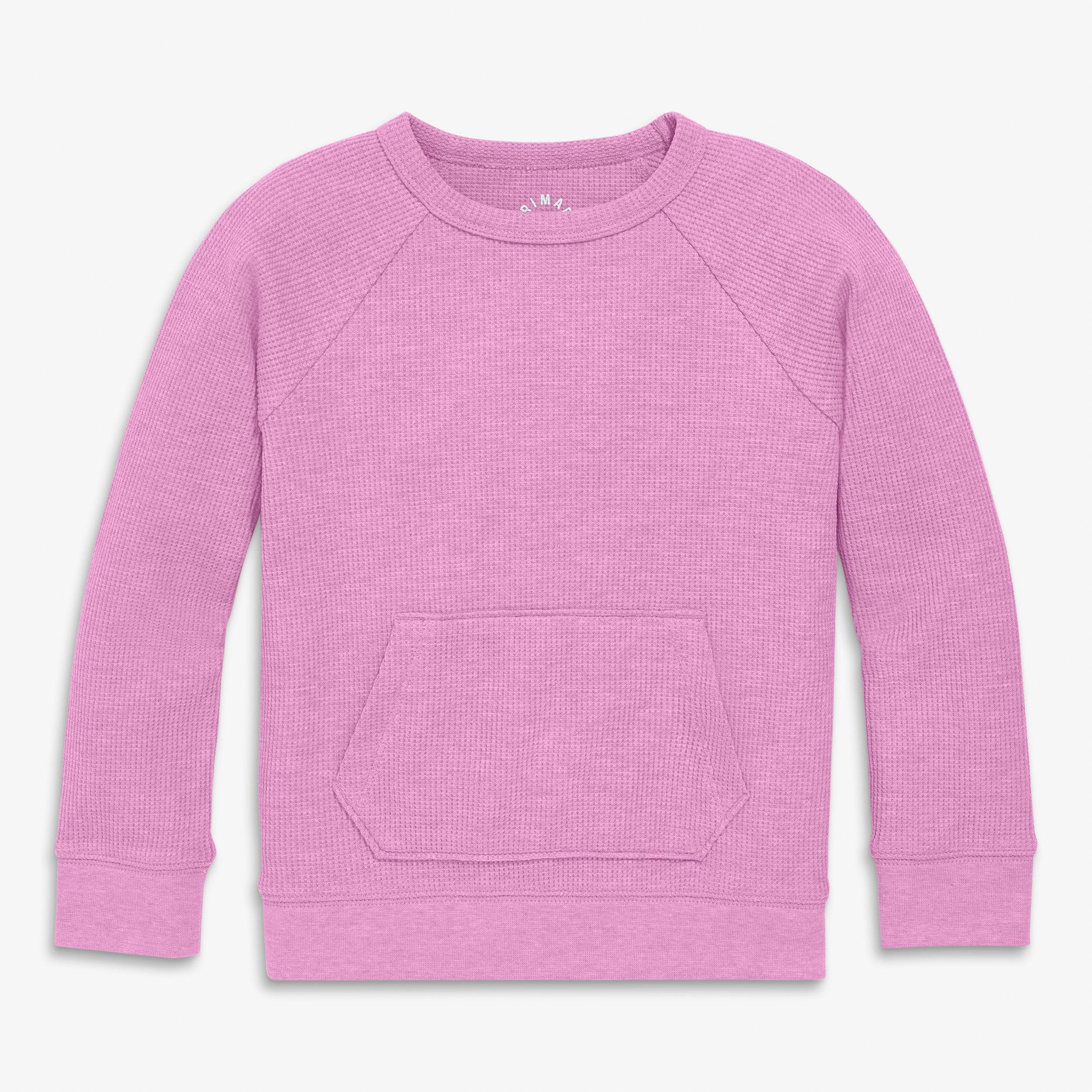 Kids heathered waffle pocket tee