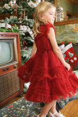 Mini Effie Dress in Garnet