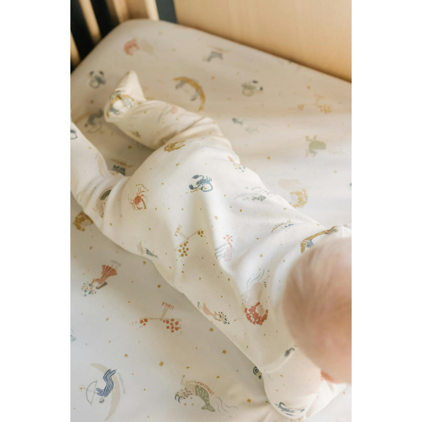 Ribbed Baby Sleeper, White