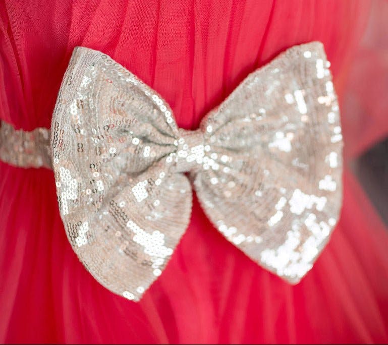Parisian Rosé Pink Tulle Birthday Party Dress for Girls