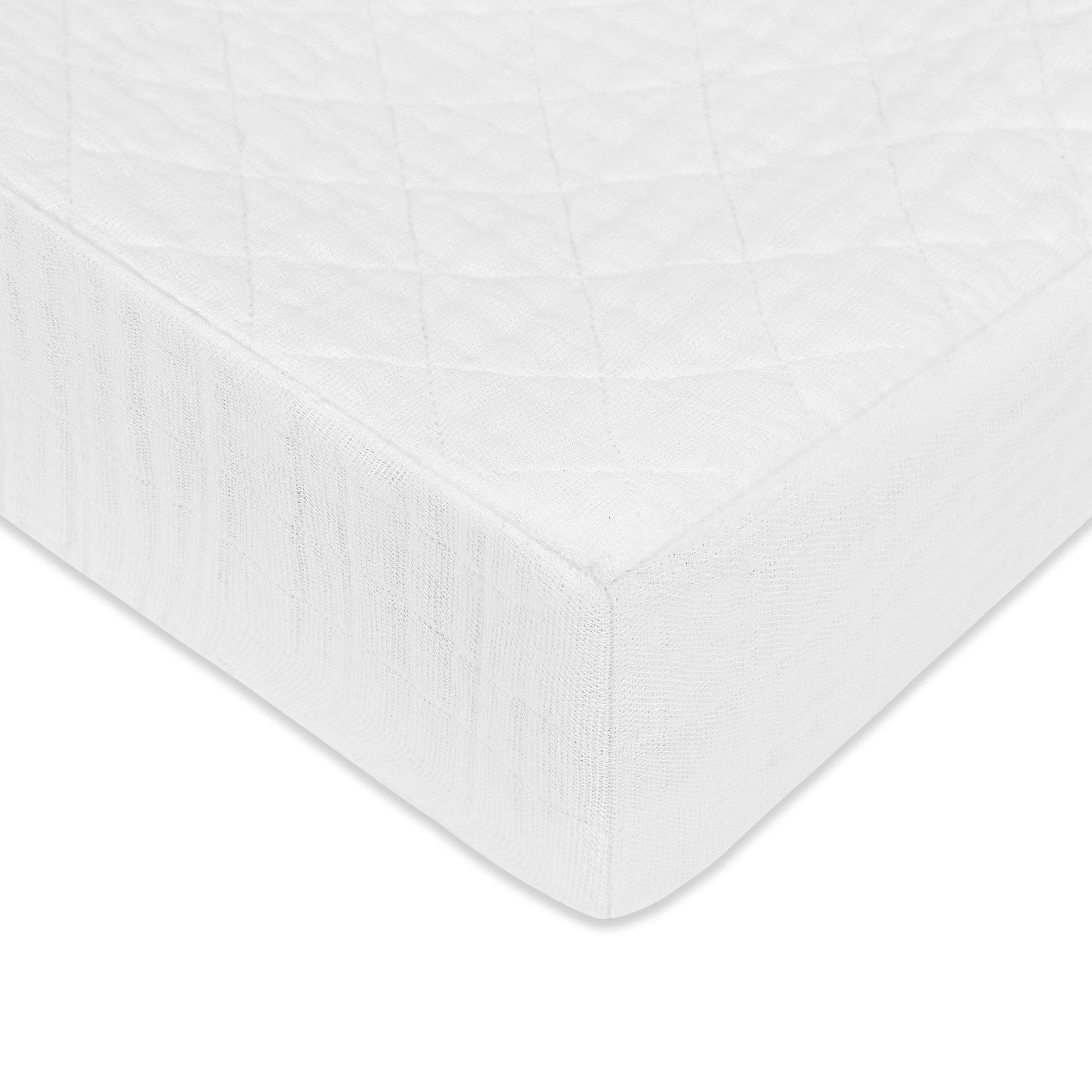 Babyletto Quilted Changing Pad Cover in GOTS Certified Organic Muslin Cotton