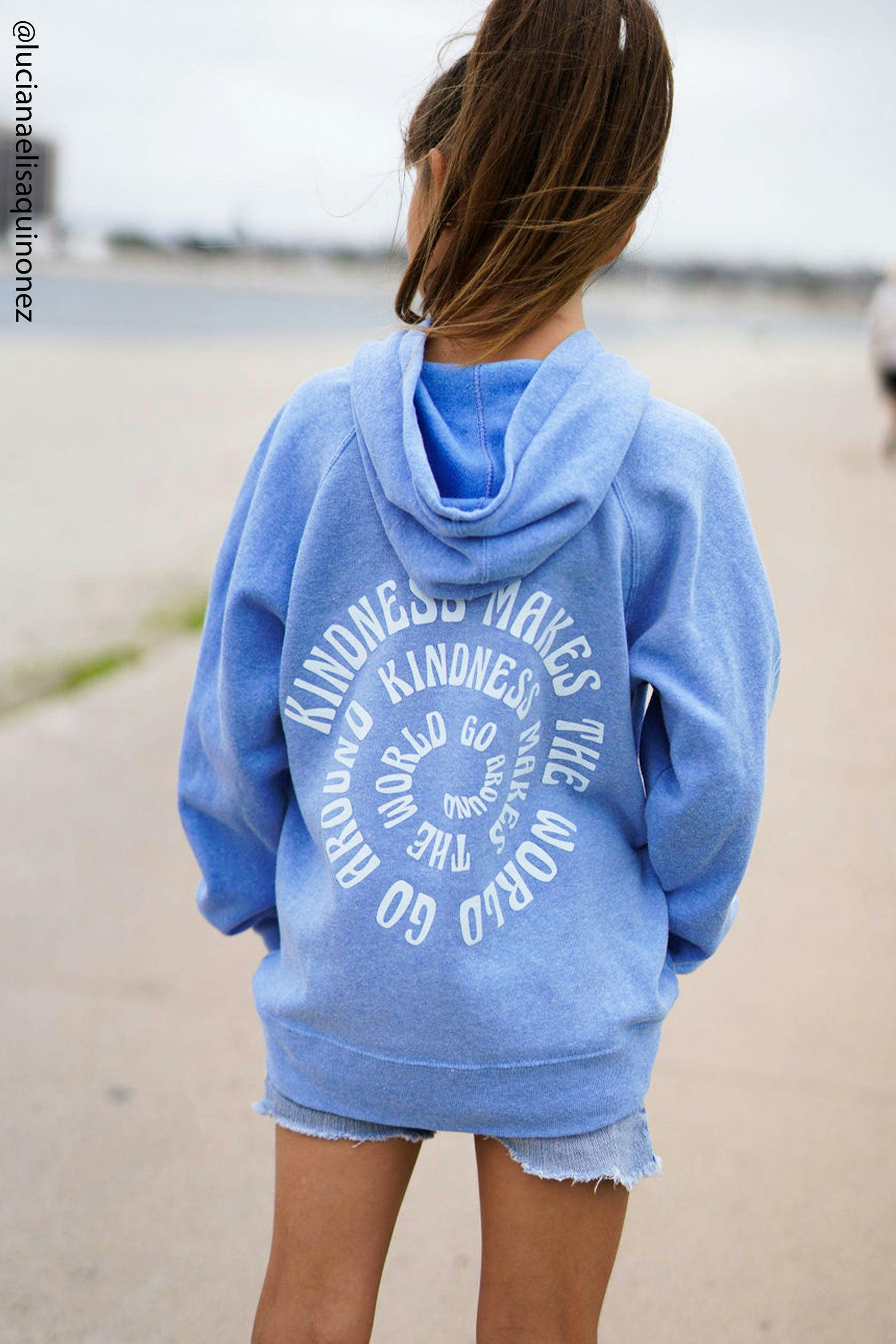 Kid's Blue World Hoodie-Unisex
