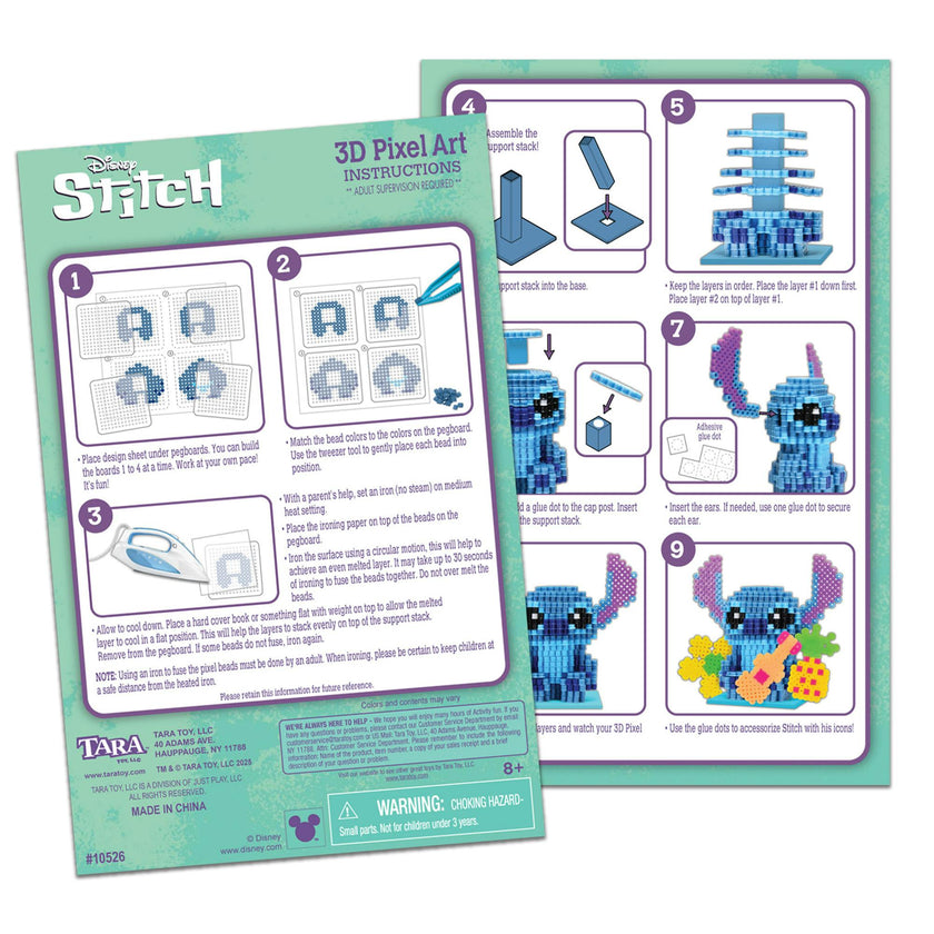 3D Pixel Creations: Disney Stitch - 2500 Beads