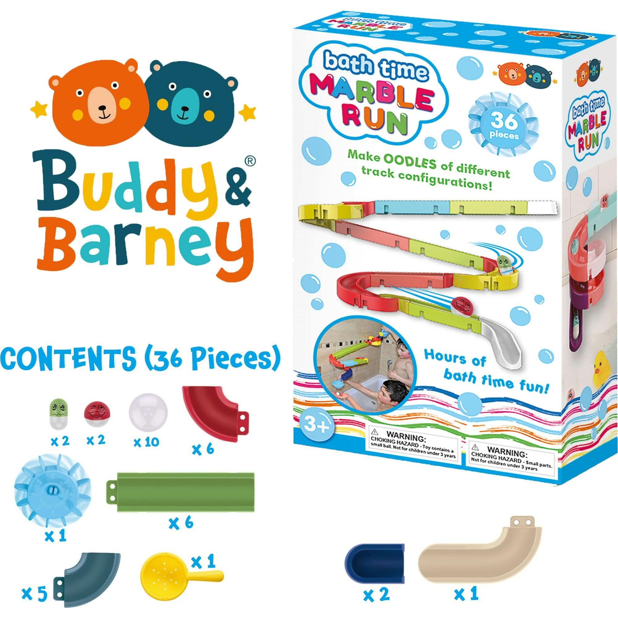 Buddy & Barney: Bath Time Marble Run - 36pc Set
