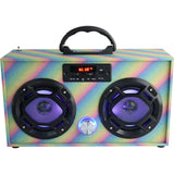 Rainbow Glitter Bluetooth Boombox