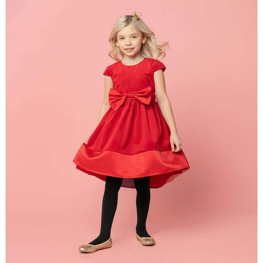 Florence Velvet & Satin Bow Party Dress
