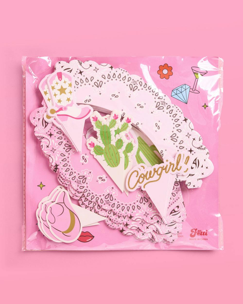 Cowgirl Cupcake Toppers - 24 toppers + sleeves