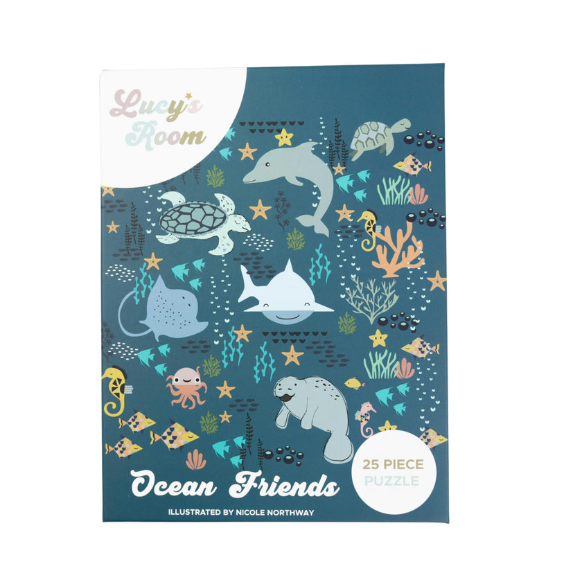 Lucy's Room Ocean Friends Puzzle 24 by 24 inches (NEW)