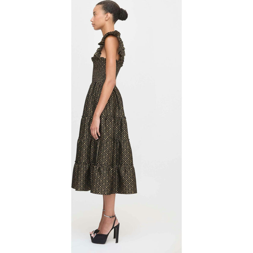 The Ellie Nap Dress - Metallic Brocade