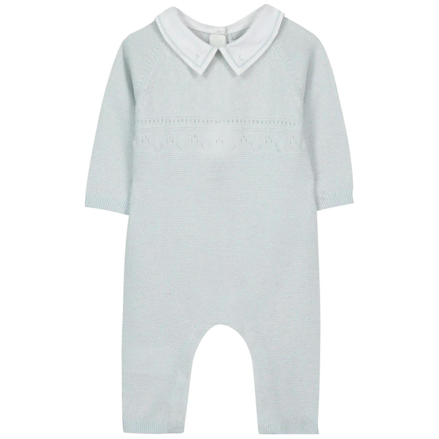 TARTINE ET CHOCOLAT Cashmere Blend Knit Jumpsuit - Bleu Ciel