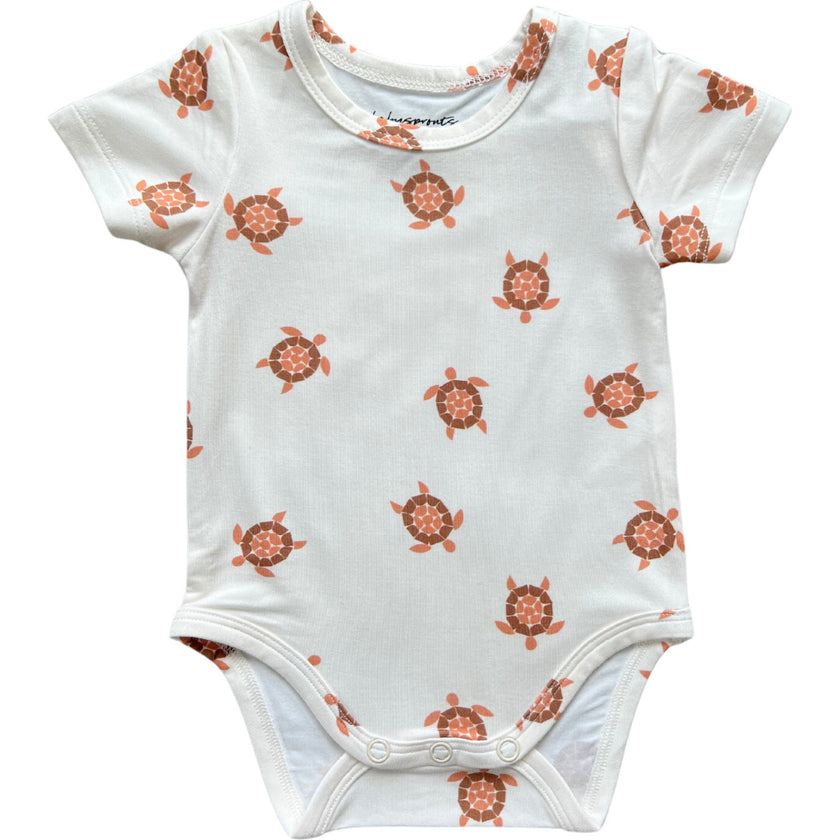 Baby Short Sleeve Bodysuit, Turtle
