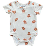 Baby Short Sleeve Bodysuit, Turtle