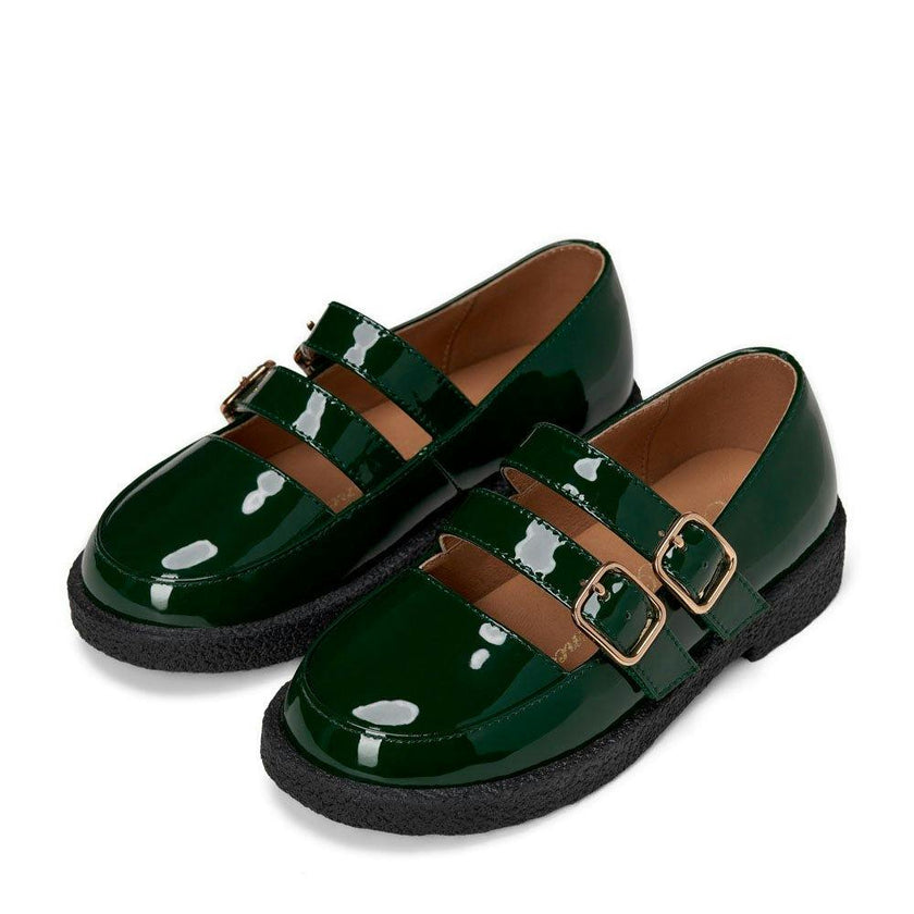 Sloane Glossy Round Toe Mary Jane Ballet Flats