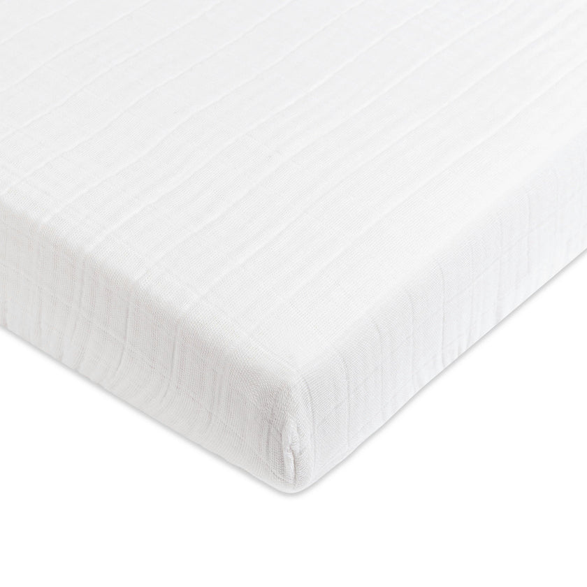 Babyletto Mini Crib Sheet in GOTS Certified Organic Muslin Cotton