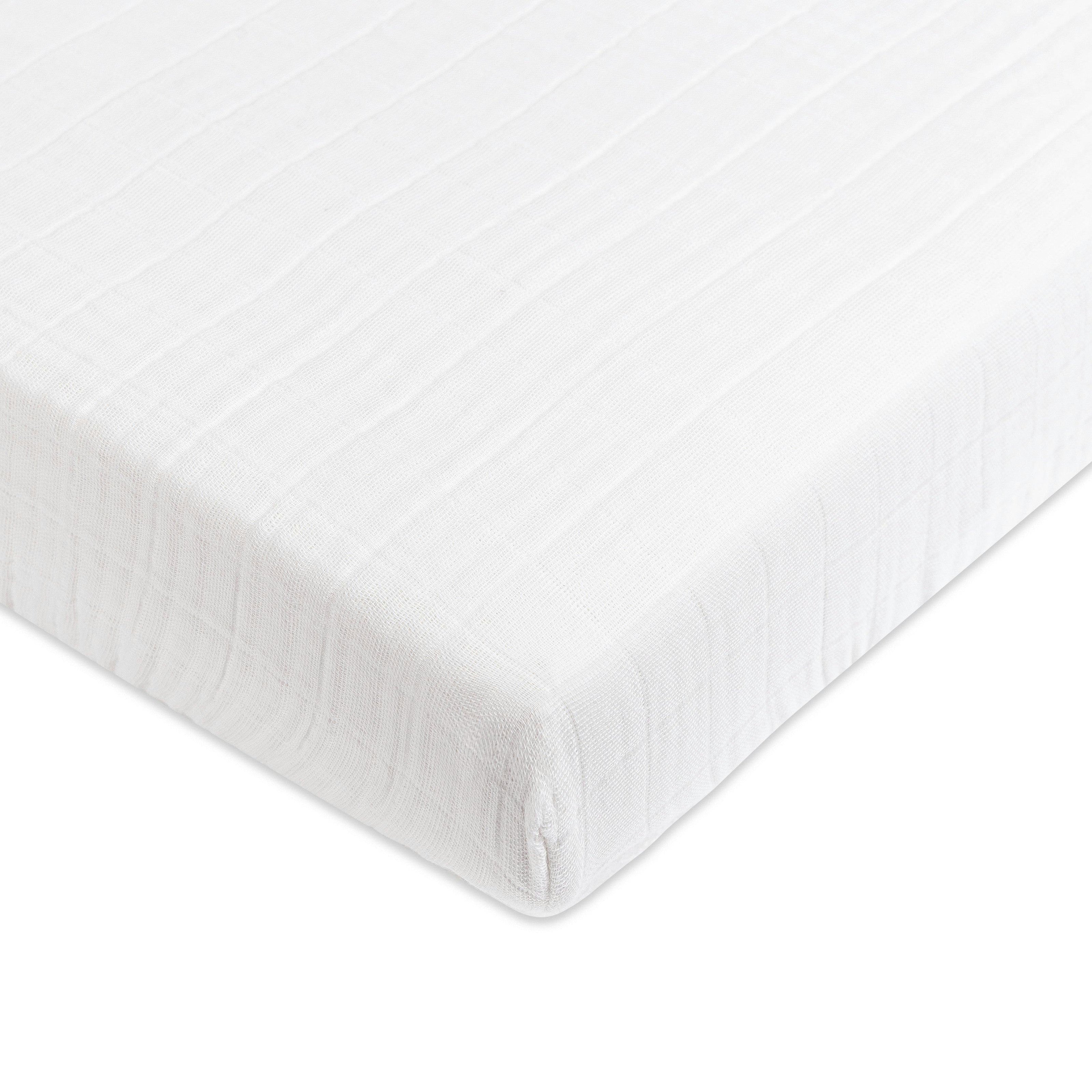 Babyletto Mini Crib Sheet in GOTS Certified Organic Muslin Cotton