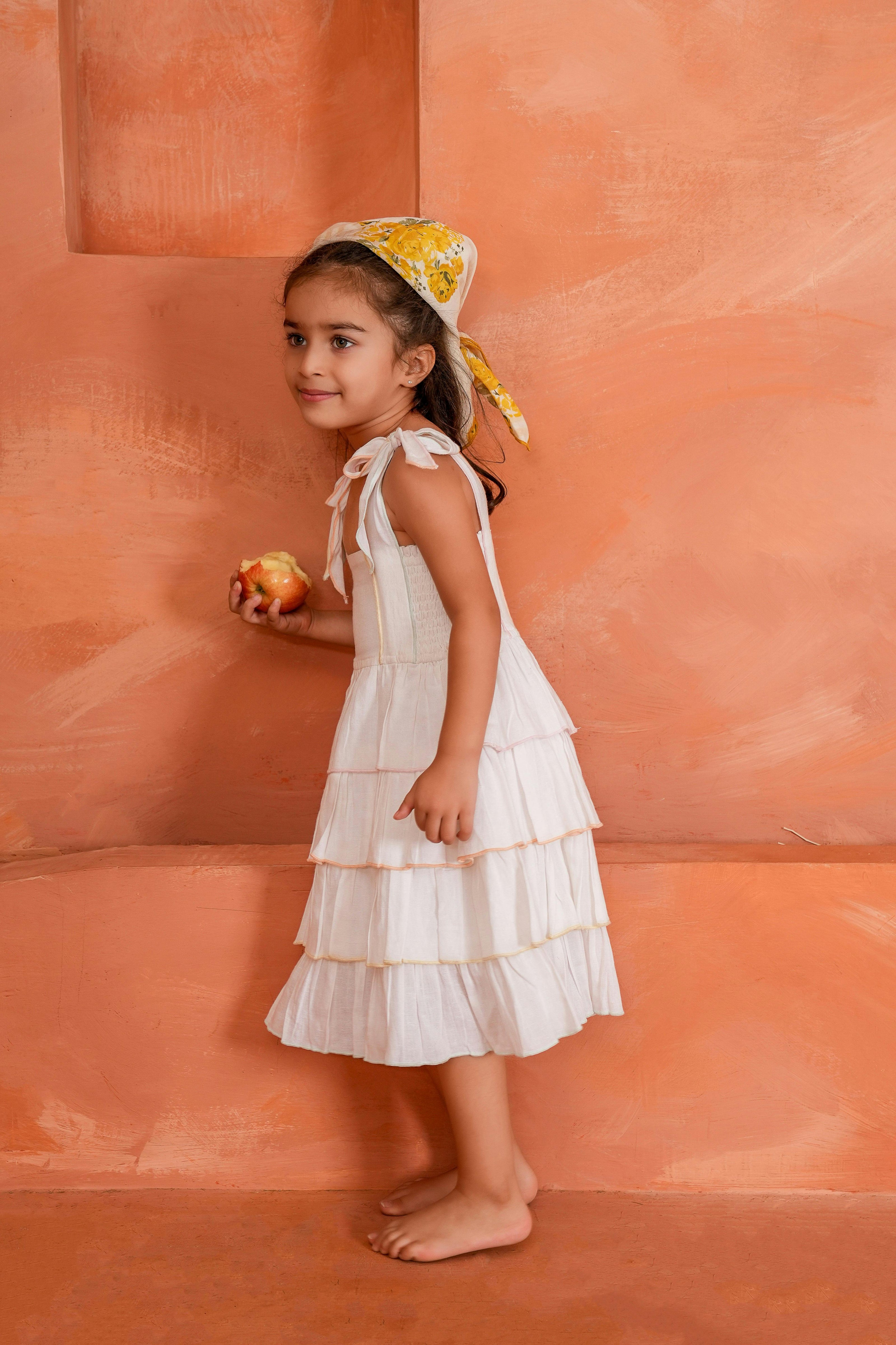 Genelia Layered Dress White