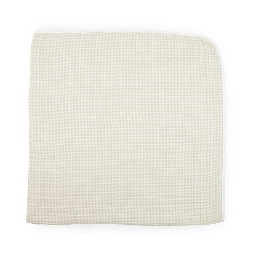 Original Cotton Muslin Quilt - Tan Gingham