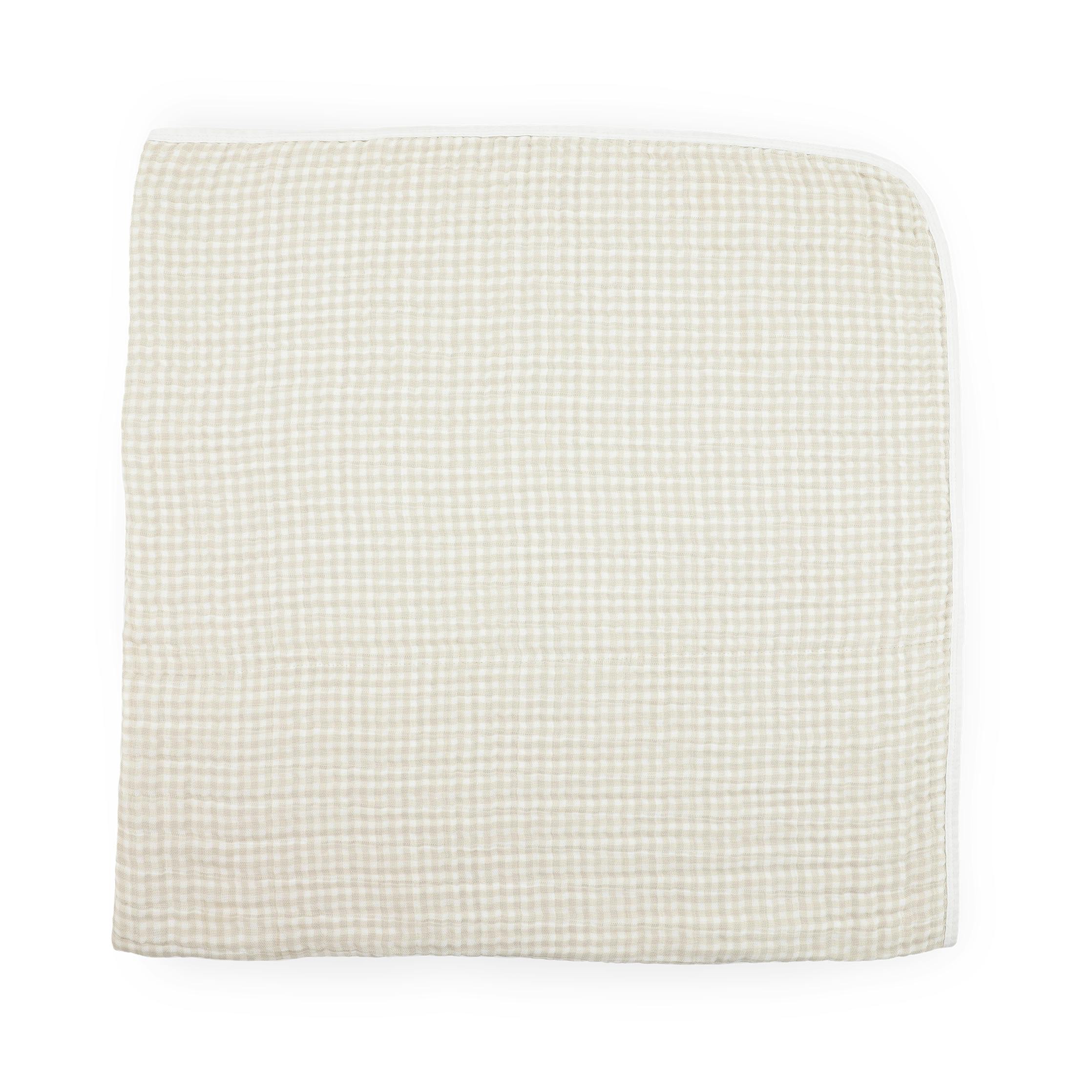 Original Cotton Muslin Quilt - Tan Gingham
