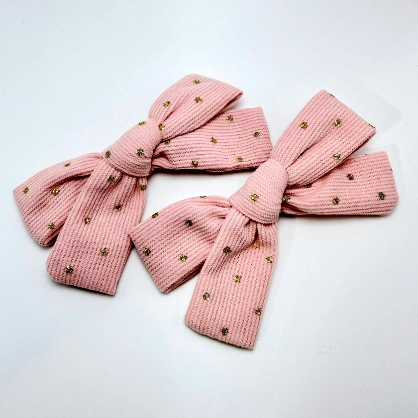 Golden Dot Bow Clips (Set of 2)