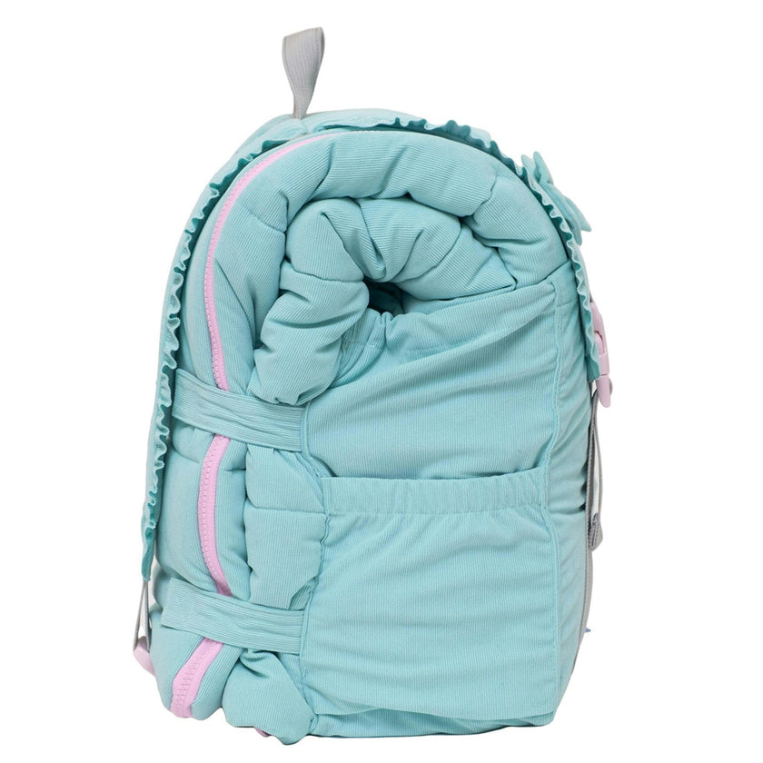 Sleep-N-Pack™ – Little Kid Size | Bows & Ruffles Tanager Turquoise Corduroy
