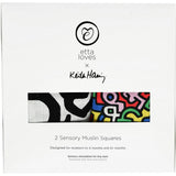 ETTA LOVES x KEITH HARING 2-PACK MUSLIN SQUARES - for 0 to 4 months & 5+ month old babies