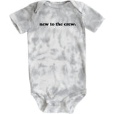 New To The Crew Onesie, Gray/White
