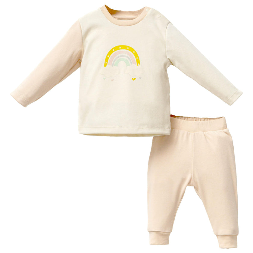 Peach Rainbow Graphic Outfit