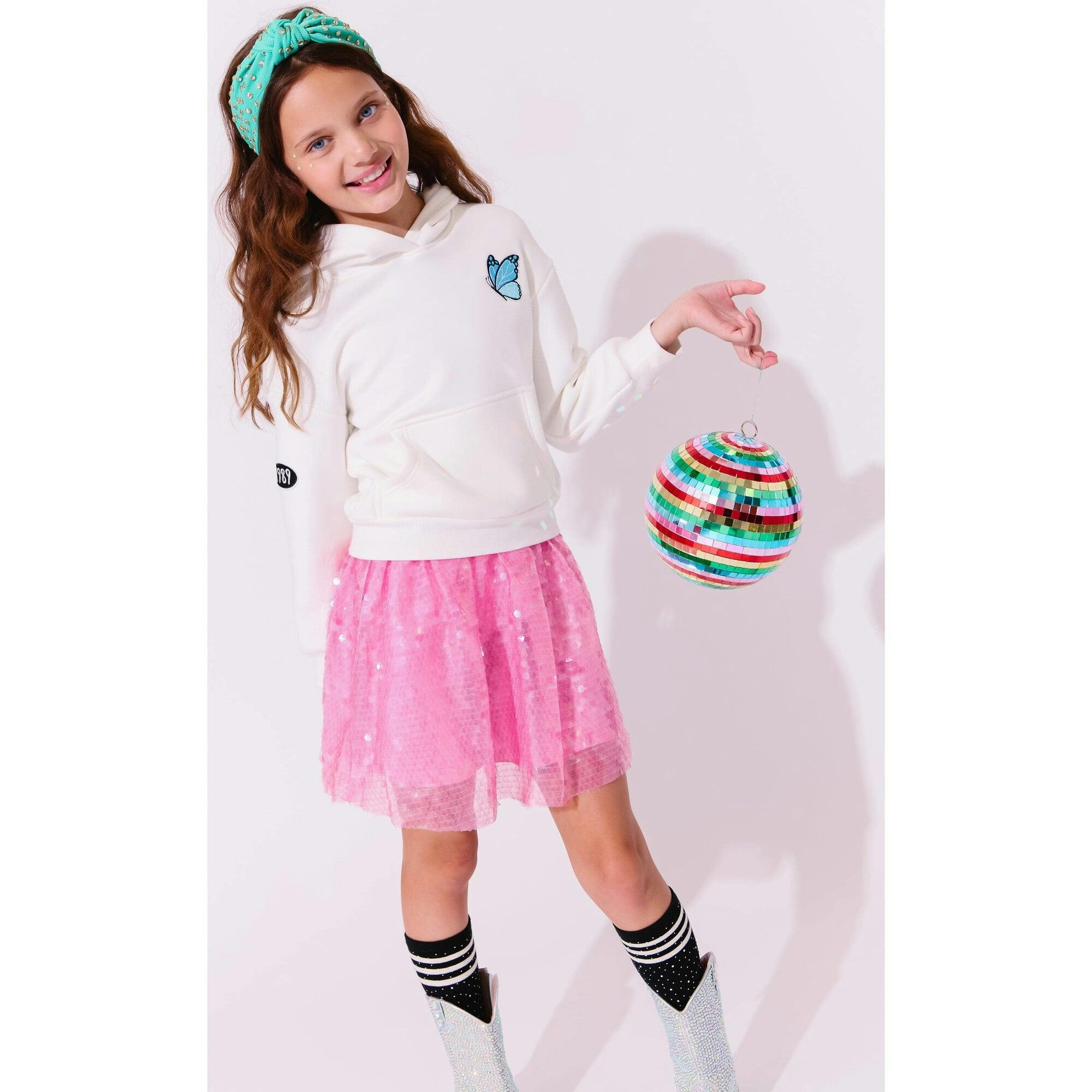 Bubble Gum Hot Pink Sequin Skirt