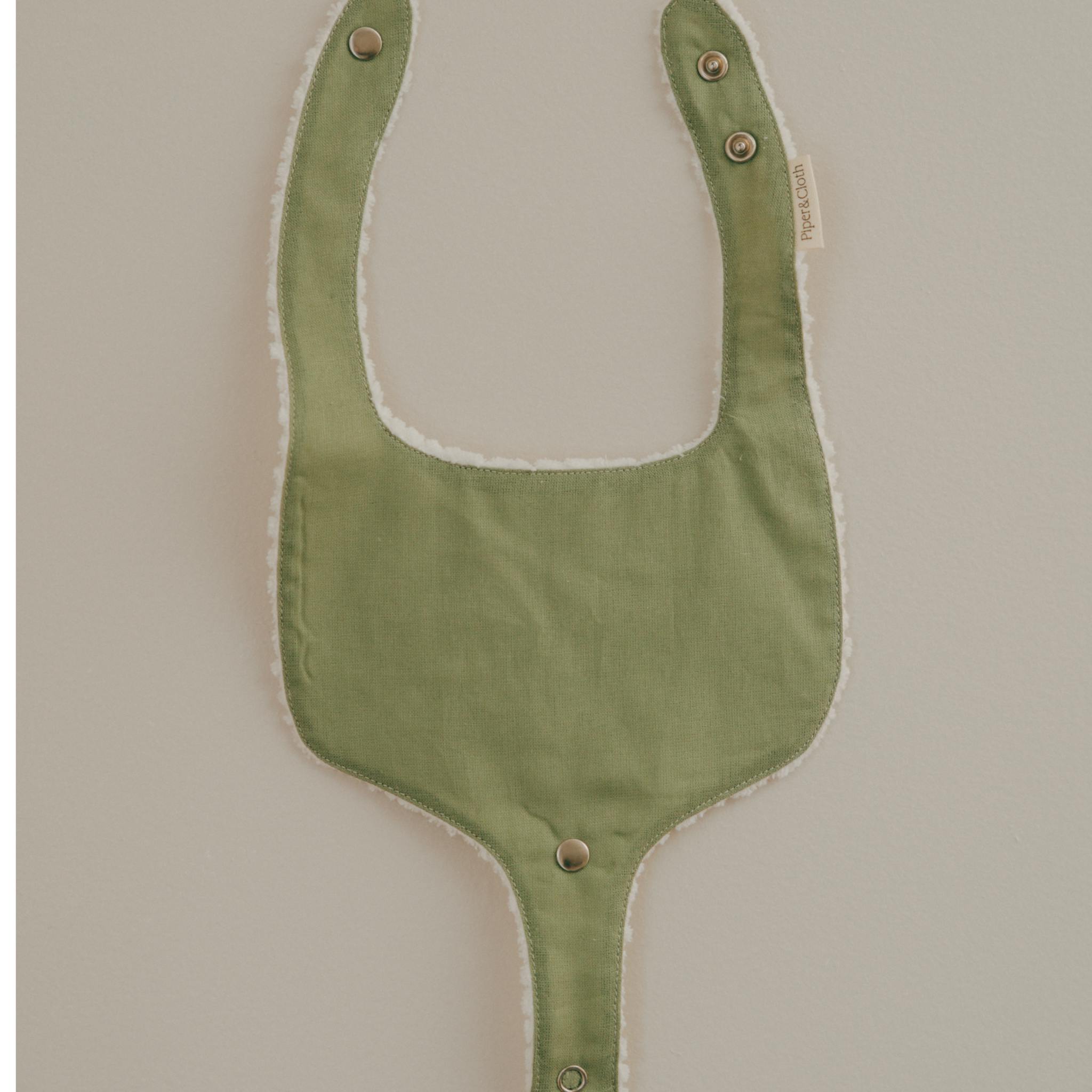 Soothe & Snap Pacifier Bib- Olive Grove