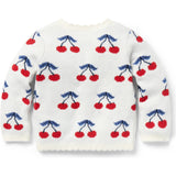 Baby Cherry Cardigan, White