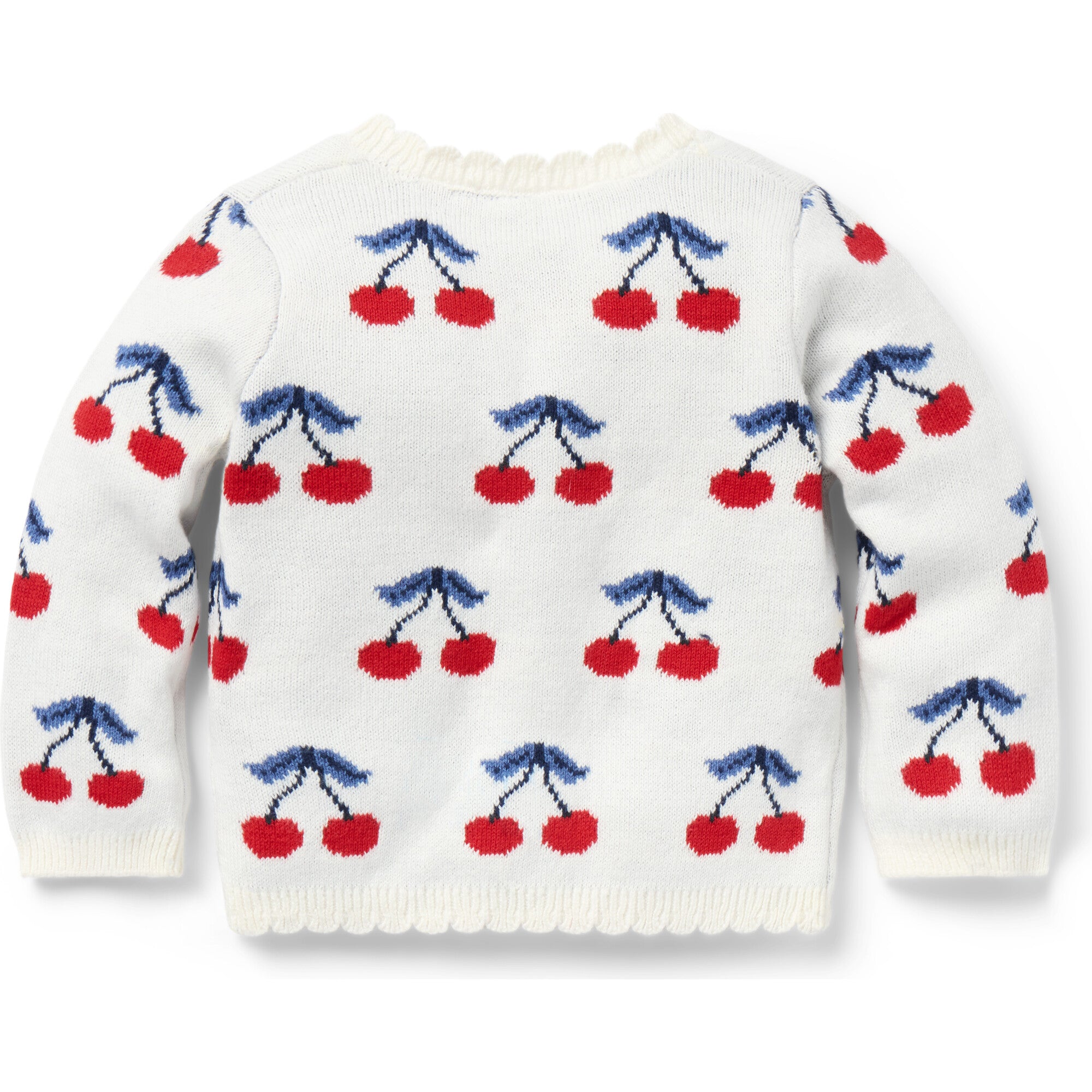 Baby Cherry Cardigan, White
