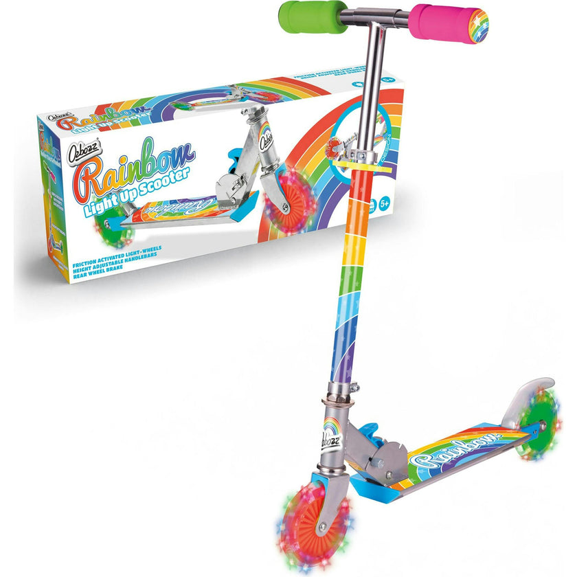 Ozbozz Rainbow Foldalbe Scooter - Light UP Wheels