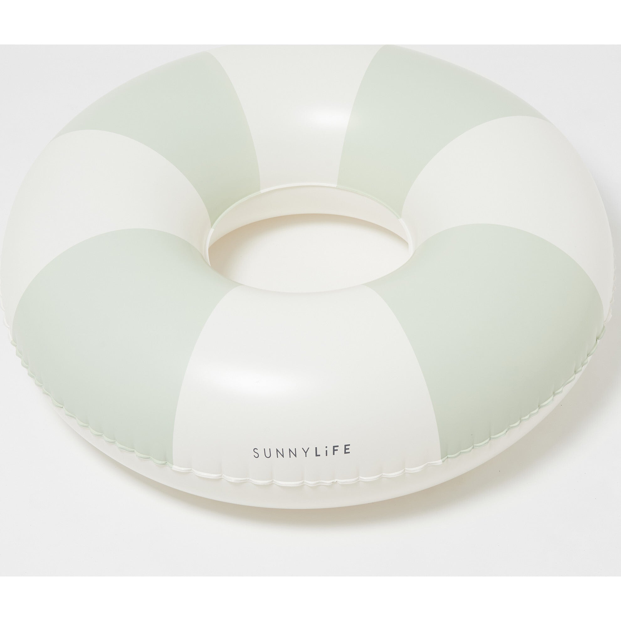 Tube Pool Ring: The Vacay Soft Olive Stripe